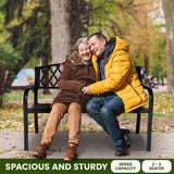 NNEDPE Steel Outdoor Garden Bench - Diamond
