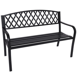 NNEDPE Steel Outdoor Garden Bench - Diamond
