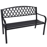 NNEDPE Steel Outdoor Garden Bench - Diamond