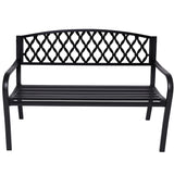 NNEDPE Steel Outdoor Garden Bench - Diamond