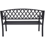 NNEDPE Steel Outdoor Garden Bench - Diamond