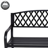 NNEDPE Steel Outdoor Garden Bench - Diamond