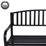 NNEDPE Steel Outdoor Garden Bench - Classic