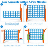 NNECW Jumbo 4-to-Score Giant Game Set for Kids-Orange
