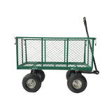 NNEDPE Steel Mesh Garden Trolley Cart - Green