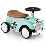 NNECW Kids Sit to Stand Vehicle with Working Steering Wheel for Boys &amp; Girls -Green