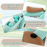 NNECW Kids Sit to Stand Vehicle with Working Steering Wheel for Boys &amp; Girls -Green