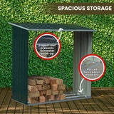 NNEDPE Wood Storage Shed Galvanized Steel - Green