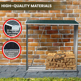 NNEDPE Wood Storage Shed Galvanized Steel - Green