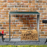 NNEDPE Wood Storage Shed Galvanized Steel - Green