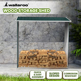 NNEDPE Wood Storage Shed Galvanized Steel - Green