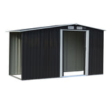 NNEDPE Garden Shed with Semi-Close Storage 4*8FT - Black