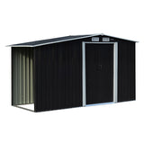 NNEDPE Garden Shed with Semi-Close Storage 4*8FT - Black