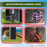 NNEDPE Garden Shed with Semi-Close Storage 4*8FT - Black