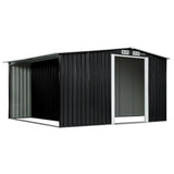 NNEDPE Garden Shed with Semi-Close Storage 6*8FT - Black