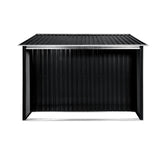 NNEDPE Garden Shed with Semi-Closed Storage 8*8FT - Black