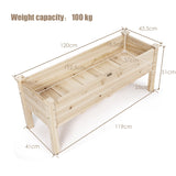 NNECW Large Planter Box Stand with 4 Legs for Plants Growing