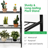 NNECW 3-Tier Scrollwork Design Metal Plant Stand for Balcony Garden Yard