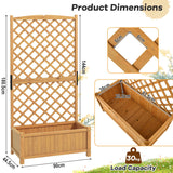 NNECW Raised Garden Bed with Trellis for Indoor & Outdoor Use