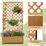 NNECW Raised Garden Bed with Trellis for Indoor & Outdoor Use