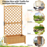 NNECW Raised Garden Bed with Trellis for Indoor & Outdoor Use