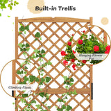 NNECW Raised Garden Bed with Trellis for Indoor & Outdoor Use