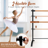 NNECW Freestanding Dance Bar with 4-position Adjustable Heights for Dancing-Black