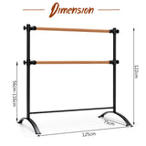 NNECW Freestanding Dance Bar with 4-position Adjustable Heights for Dancing-Black