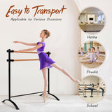 NNECW Freestanding Dance Bar with 4-position Adjustable Heights for Dancing-Black