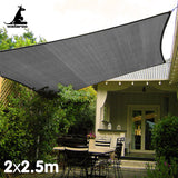 NNEDPE Outdoor Sun Shade Sail Canopy Grey Rectangle 2 x 2.5M
