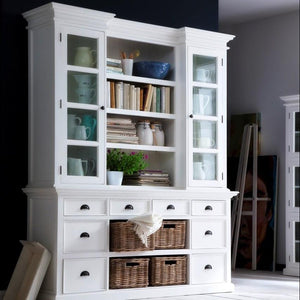 NNENVS Library Hutch with Basket Set