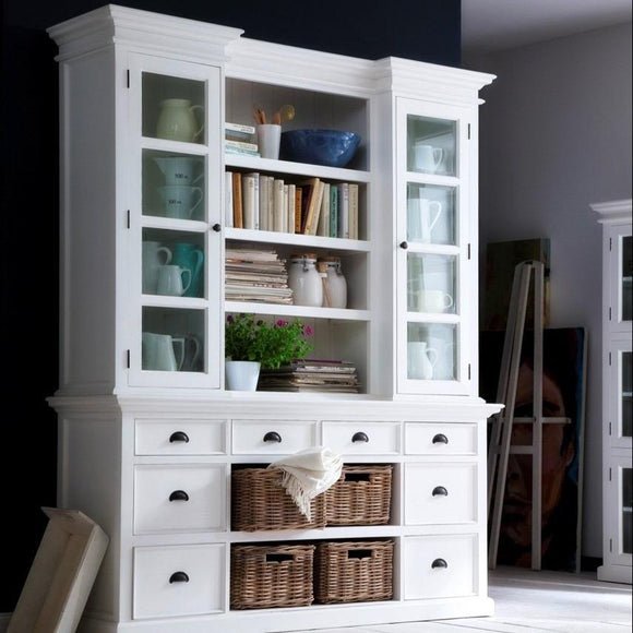 NNENVS Library Hutch with Basket Set