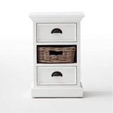 NNENVS Bedside Storage Unit with Basket
