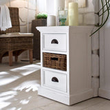 NNENVS Bedside Storage Unit with Basket