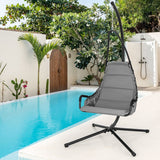 NNECW Hanging Swing Chair with Stand and Extra Large Padded Seat