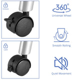 NNECW Portable Black Manicure Nail Table for Spa & Salon