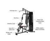 NNEDPE Multi Station Home Gym with 68kg Weights Preacher Curl Pad