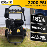 NNEDPE LT-712 7HP 2200PSI Petrol Engine High Pressure Washer 7.5LPM