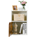 NNECW Set of 2 Bedside Table with Open Compartment for Bedroom