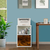 NNECW Set of 2 Bedside Table with Open Compartment for Bedroom