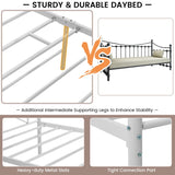 NNECW Metal Twin Size Daybed Frame with Steel Support for Bedroom