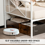 NNECW Metal Twin Size Daybed Frame with Steel Support for Bedroom