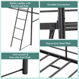 NNECW Heavy-duty Steel Bed Frame with High Guard Rails for Relaxation-Black