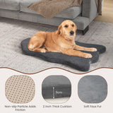 NNECW Orthopedic Dog Bed with Memory Foam Support for Pet-Grey
