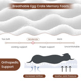 NNECW Orthopedic Dog Bed with Memory Foam Support for Pet-Grey