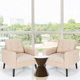 NNECW Modern Single Sofa Chair with Button Tufted Back Cushion