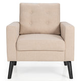 NNECW Modern Single Sofa Chair with Button Tufted Back Cushion