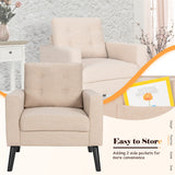 NNECW Modern Single Sofa Chair with Button Tufted Back Cushion