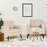 NNECW Modern Single Sofa Chair with Button Tufted Back Cushion