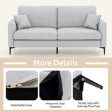 NNECW  2-seat Modern Home Sofa Couch with Armrest & Pillows for Living Room